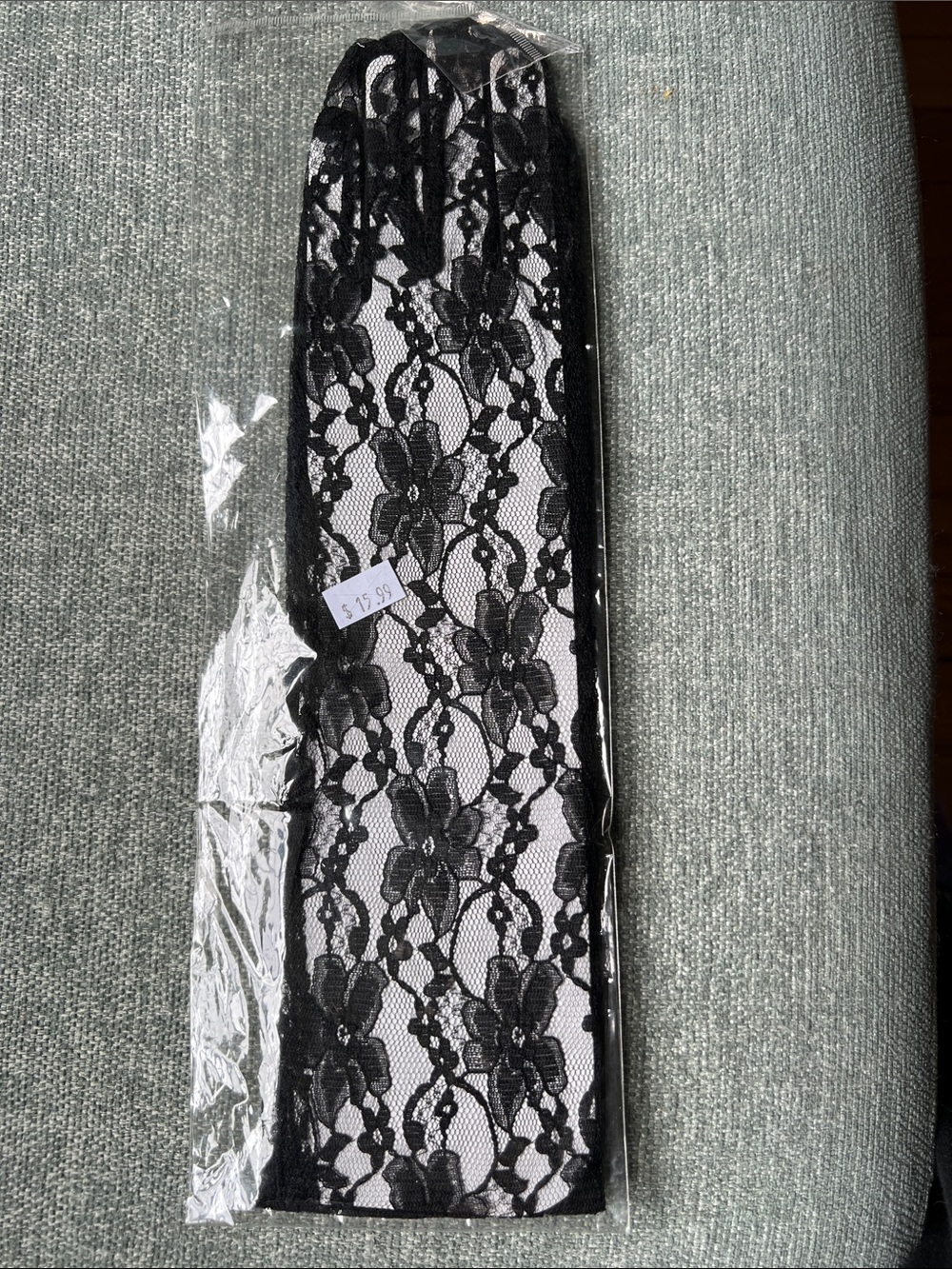Black Floral Lace long Gloves - Elegant Women's Lace Gloves